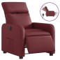 vidaXL Sillón reclinable eléctrico de cuero sintético rojo tinto vidaXL Sillón reclinable eléctrico de cuero sintético rojo tinto