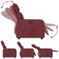 vidaXL Sillón reclinable eléctrico de cuero sintético rojo tinto vidaXL Sillón reclinable eléctrico de cuero sintético rojo tinto