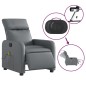 vidaXL Sillón de masaje reclinable eléctrico cuero sintético gris vidaXL Sillón de masaje reclinable eléctrico cuero sintético gris