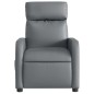 vidaXL Sillón de masaje reclinable eléctrico cuero sintético gris vidaXL Sillón de masaje reclinable eléctrico cuero sintético gris