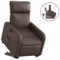 vidaXL Sillón reclinable elevable cuero sintético marrón vidaXL Sillón reclinable elevable cuero sintético marrón
