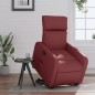 vidaXL Sillón reclinable elevable cuero artificial rojo tinto vidaXL Sillón reclinable elevable cuero artificial rojo tinto