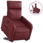vidaXL Sillón reclinable elevable cuero artificial rojo tinto vidaXL Sillón reclinable elevable cuero artificial rojo tinto