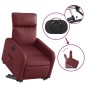 vidaXL Sillón reclinable elevable cuero artificial rojo tinto vidaXL Sillón reclinable elevable cuero artificial rojo tinto