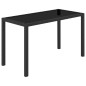 vidaXL Set comedor de jardín 5 piezas y cojines ratán sintético negro vidaXL Set comedor de jardín 5 piezas y cojines ratán sintético negro