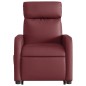 vidaXL Sillón reclinable elevable cuero artificial rojo tinto vidaXL Sillón reclinable elevable cuero artificial rojo tinto