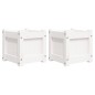vidaXL Jardineras de exterior 2 unidades madera maciza de pino blanco vidaXL Jardineras de exterior 2 unidades madera maciza de pino blanco