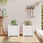 vidaXL Jardineras de exterior 2 unidades madera maciza de pino blanco vidaXL Jardineras de exterior 2 unidades madera maciza de pino blanco