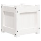 vidaXL Jardineras de exterior 2 unidades madera maciza de pino blanco vidaXL Jardineras de exterior 2 unidades madera maciza de pino blanco