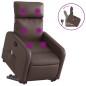 vidaXL Sillón reclinable de masaje de pie de cuero sintético marrón vidaXL Sillón reclinable de masaje de pie de cuero sintético marrón