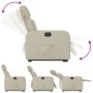 vidaXL Sillón reclinable elevable eléctrico de cuero sintético crema vidaXL Sillón reclinable elevable eléctrico de cuero sintético crema