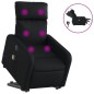 vidaXL Sillón de masaje elevable eléctrico cuero sintético negro vidaXL Sillón de masaje elevable eléctrico cuero sintético negro