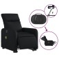 vidaXL Sillón de masaje elevable eléctrico cuero sintético negro vidaXL Sillón de masaje elevable eléctrico cuero sintético negro