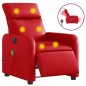 vidaXL Sillón de masaje reclinable eléctrico de cuero artificial rojo vidaXL Sillón de masaje reclinable eléctrico de cuero artificial rojo