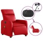 vidaXL Sillón de masaje reclinable eléctrico de cuero artificial rojo vidaXL Sillón de masaje reclinable eléctrico de cuero artificial rojo
