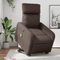 vidaXL Sillón de masaje elevable eléctrico cuero sintético marrón vidaXL Sillón de masaje elevable eléctrico cuero sintético marrón