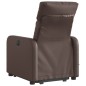 vidaXL Sillón de masaje elevable eléctrico cuero sintético marrón vidaXL Sillón de masaje elevable eléctrico cuero sintético marrón