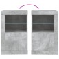vidaXL Mesita de noche luces LED 2 uds madera ingeniería gris hormigón vidaXL Mesita de noche luces LED 2 uds madera ingeniería gris hormigón