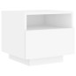vidaXL Mesita de noche con luces LED blanco 40x39x37 cm vidaXL Mesita de noche con luces LED blanco 40x39x37 cm