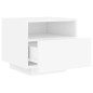 vidaXL Mesita de noche con luces LED blanco 40x39x37 cm vidaXL Mesita de noche con luces LED blanco 40x39x37 cm