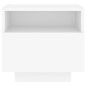vidaXL Mesita de noche con luces LED blanco 40x39x37 cm vidaXL Mesita de noche con luces LED blanco 40x39x37 cm