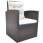 vidaXL Set comedor de jardín 6 piezas y cojines ratán sintético marrón vidaXL Set comedor de jardín 6 piezas y cojines ratán sintético marrón