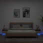 vidaXL Mesitas de noche con luces LED 2 uds roble Sonoma 40x39x37 cm vidaXL Mesitas de noche con luces LED 2 uds roble Sonoma 40x39x37 cm