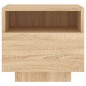 vidaXL Mesitas de noche con luces LED 2 uds roble Sonoma 40x39x37 cm vidaXL Mesitas de noche con luces LED 2 uds roble Sonoma 40x39x37 cm