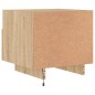 vidaXL Mesitas de noche con luces LED 2 uds roble Sonoma 40x39x37 cm vidaXL Mesitas de noche con luces LED 2 uds roble Sonoma 40x39x37 cm