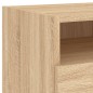 vidaXL Mesitas de noche con luces LED 2 uds roble Sonoma 40x39x37 cm vidaXL Mesitas de noche con luces LED 2 uds roble Sonoma 40x39x37 cm