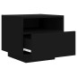 vidaXL Mesitas de noche con luces LED 2 unidades negro 40x39x37 cm