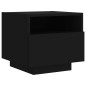 vidaXL Mesitas de noche con luces LED 2 unidades negro 40x39x37 cm