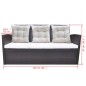 vidaXL Set comedor de jardín 6 piezas y cojines ratán sintético marrón vidaXL Set comedor de jardín 6 piezas y cojines ratán sintético marrón