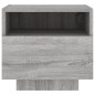 vidaXL Mesita de noche con luces LED gris Sonoma 40x39x37 cm