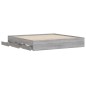 vidaXL Cama con cajones madera ingeniería gris Sonoma 200x200 cm vidaXL Cama con cajones madera ingeniería gris Sonoma 200x200 cm