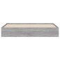 vidaXL Cama con cajones madera ingeniería gris Sonoma 200x200 cm vidaXL Cama con cajones madera ingeniería gris Sonoma 200x200 cm