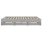 vidaXL Cama con cajones madera ingeniería gris Sonoma 200x200 cm vidaXL Cama con cajones madera ingeniería gris Sonoma 200x200 cm