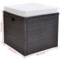vidaXL Set comedor de jardín 6 piezas y cojines ratán sintético marrón vidaXL Set comedor de jardín 6 piezas y cojines ratán sintético marrón