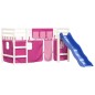 vidaXL Cama alta para niños con cortinas madera pino rosa 90x190 cm vidaXL Cama alta para niños con cortinas madera pino rosa 90x190 cm