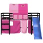 vidaXL Cama alta para niños con túnel madera pino rosa 90x200 cm vidaXL Cama alta para niños con túnel madera pino rosa 90x200 cm