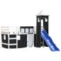 vidaXL Cama alta niños con torre madera pino blanco negro 80x200 cm vidaXL Cama alta niños con torre madera pino blanco negro 80x200 cm