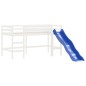 vidaXL Cama alta niños con torre madera pino blanco negro 80x200 cm vidaXL Cama alta niños con torre madera pino blanco negro 80x200 cm