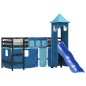 vidaXL Cama alta para niños con torre madera pino azul 90x200 cm vidaXL Cama alta para niños con torre madera pino azul 90x200 cm