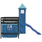 vidaXL Cama alta para niños con torre madera pino azul 90x200 cm vidaXL Cama alta para niños con torre madera pino azul 90x200 cm