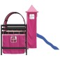 vidaXL Cama alta para niños con torre madera pino rosa 80x200 cm vidaXL Cama alta para niños con torre madera pino rosa 80x200 cm
