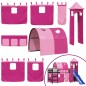 vidaXL Cama alta para niños con torre madera pino rosa 80x200 cm vidaXL Cama alta para niños con torre madera pino rosa 80x200 cm