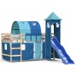 vidaXL Cama alta para niños con torre madera pino azul 80x200 cm vidaXL Cama alta para niños con torre madera pino azul 80x200 cm