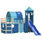 vidaXL Cama alta para niños con torre madera pino azul 80x200 cm vidaXL Cama alta para niños con torre madera pino azul 80x200 cm