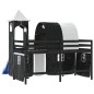 vidaXL Cama alta niños con torre madera pino blanco negro 90x190 cm vidaXL Cama alta niños con torre madera pino blanco negro 90x190 cm
