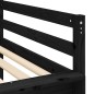 vidaXL Cama alta niños con torre madera pino blanco negro 90x190 cm vidaXL Cama alta niños con torre madera pino blanco negro 90x190 cm